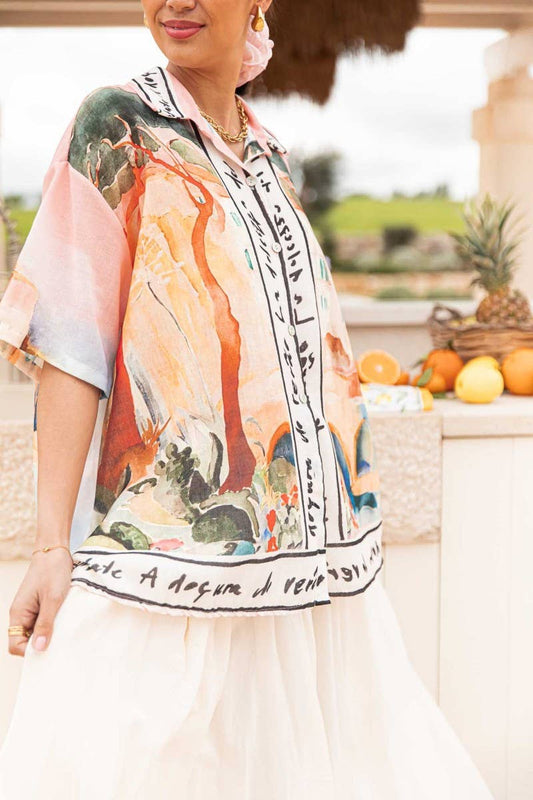 CWTBLS2347_GRAFFITI PRINT FIT VACATION SHORT SLEEVE SHIRT