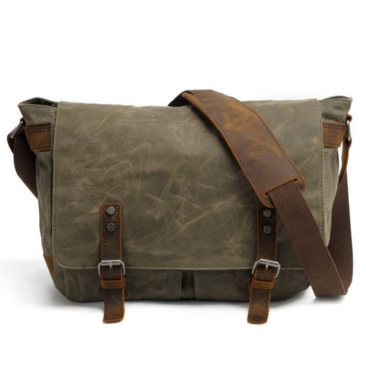 Waterproof Waxed Canvas Camera Satchel for Men_CWAB5569