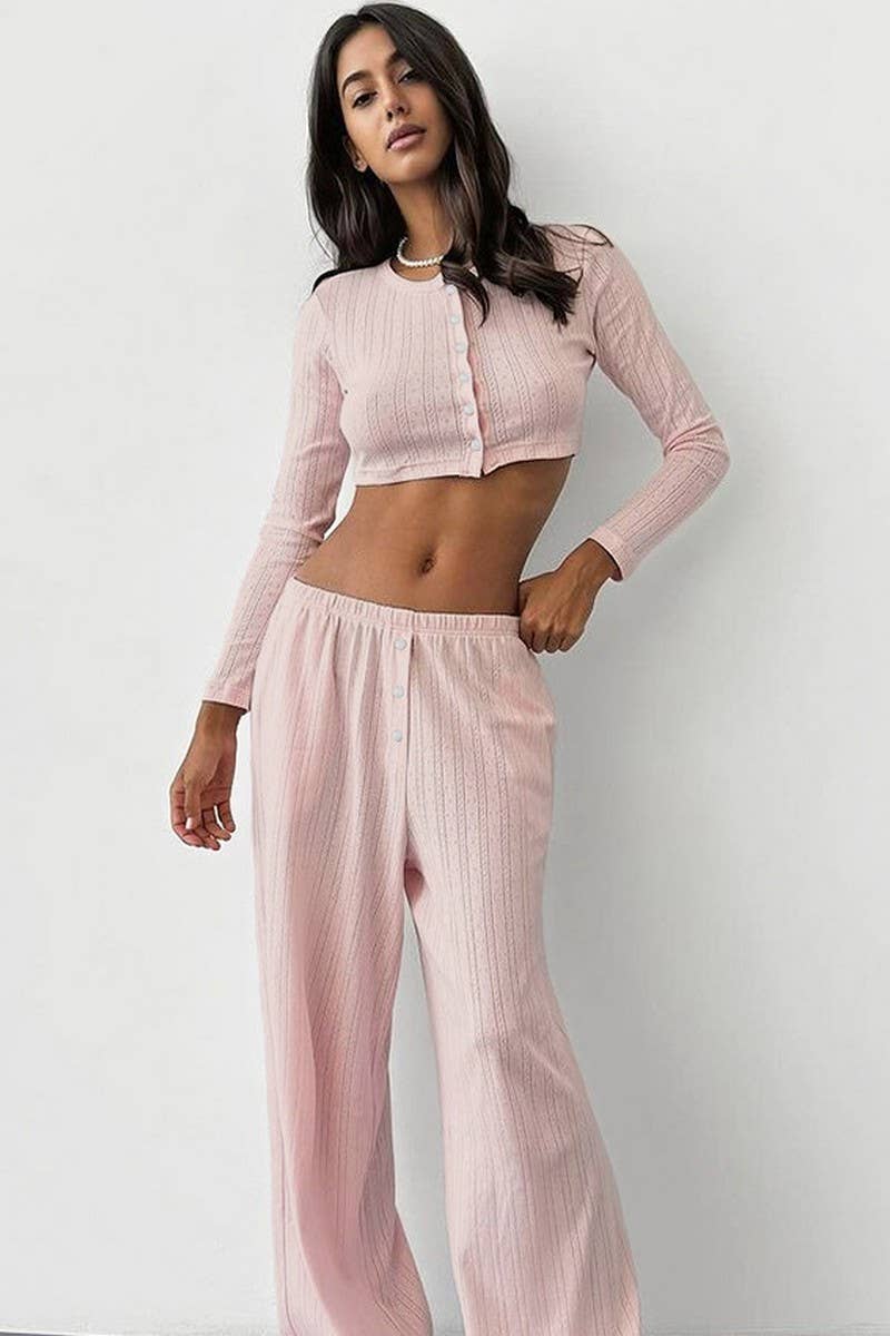 CWSPJ0276_LONG-SLEEVED TROUSERS PAJAMAS TWO-PIECE SET