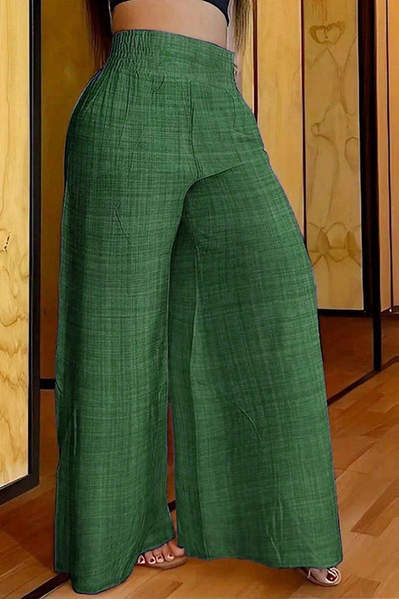 CWBLP2097_HIGH WAIST SOLID COLOR WIDE LEG PANTS