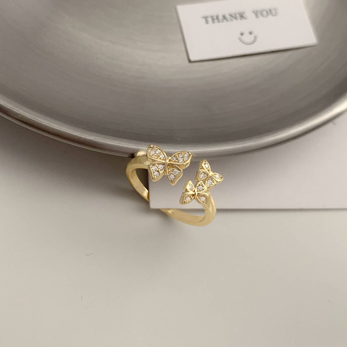 SIMPLE HIGH-END ZIRCON BUTTERFLY RING FOR WOMEN_CWAJE3109