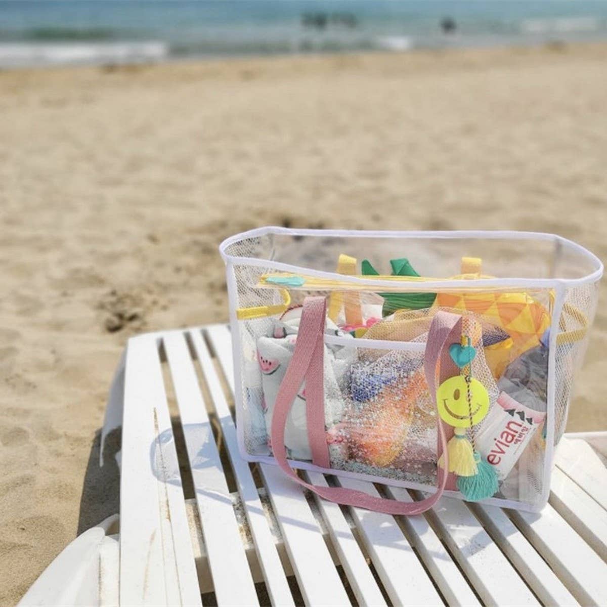 Large Clear Jelly Beach Tote, Waterproof Travel Bag_CWAB1927