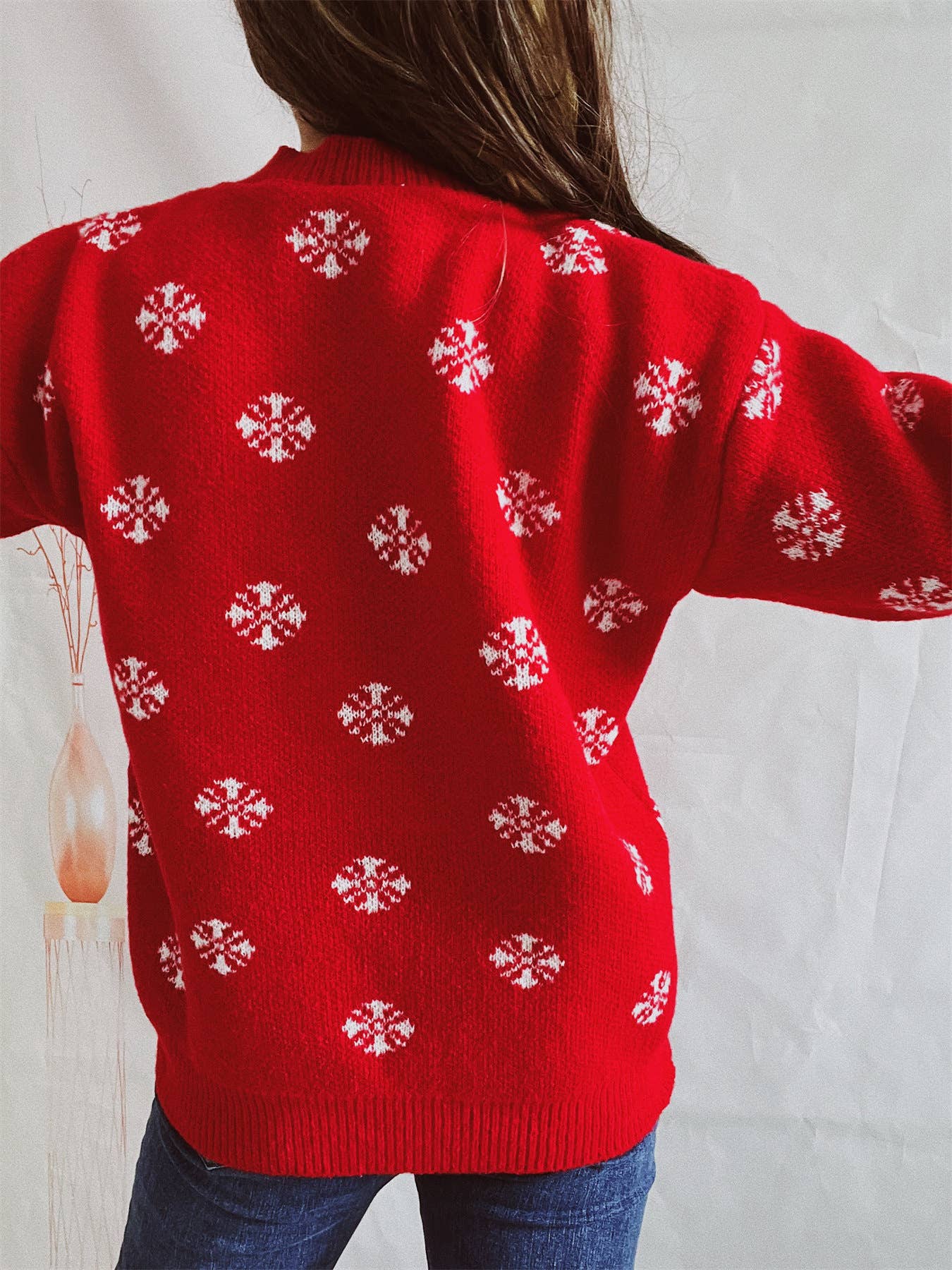 Christmas reindeer jacquard knitted sweater