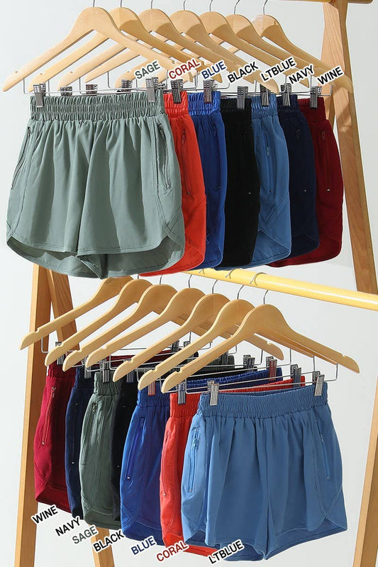CWBSP152_ZIPPER POCKET DETAILED CASUAL SHORT PANTS