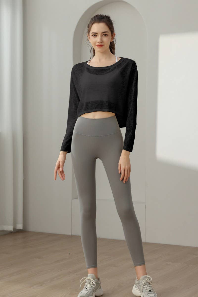 CWTBLL1588_SUN PROTECTION LONG SLEEVE SPORTS YOGA CLOTHES