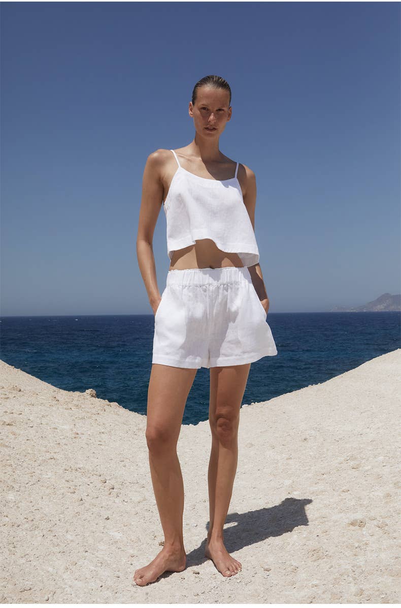 Beach holiday vest adjustable strap cropped top