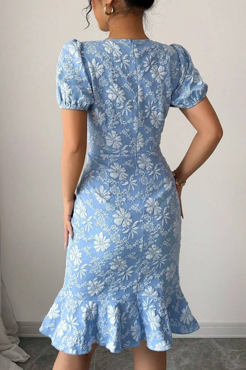 CWDMD5717_ELEGANT SLIM FIT KNEE-LENGTH BODYCON DRESS