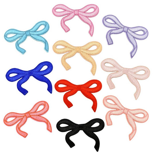 NEW BABY COLORFUL BOW EMBROIDERED PATCH