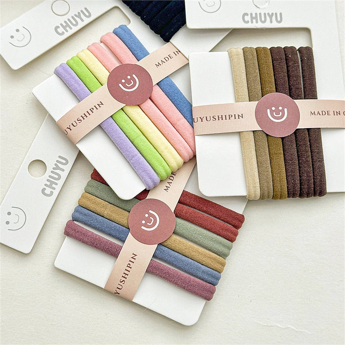 GIRLS' VERSATILE CANDY-COLORED TOWEL RING HAIRBAND