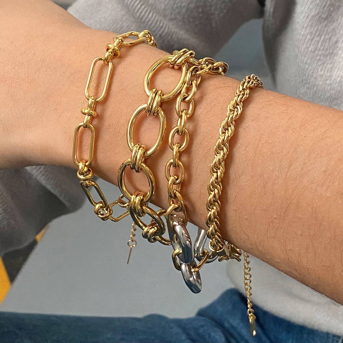 Titanium Steel Cuban Link Chain Bracelet