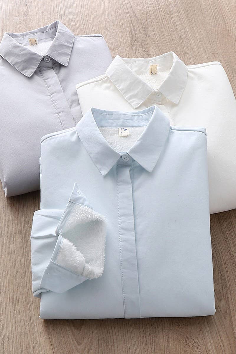 CWTSTL2246_PLUSH PURE COTTON LITERARY FRESH LONGSLEEVE SHIRT