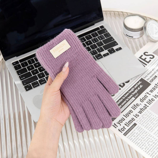 CWAG00560_WOMEN WINTER KNIT FINGERLESS TOUCHSCREEN GLOVES