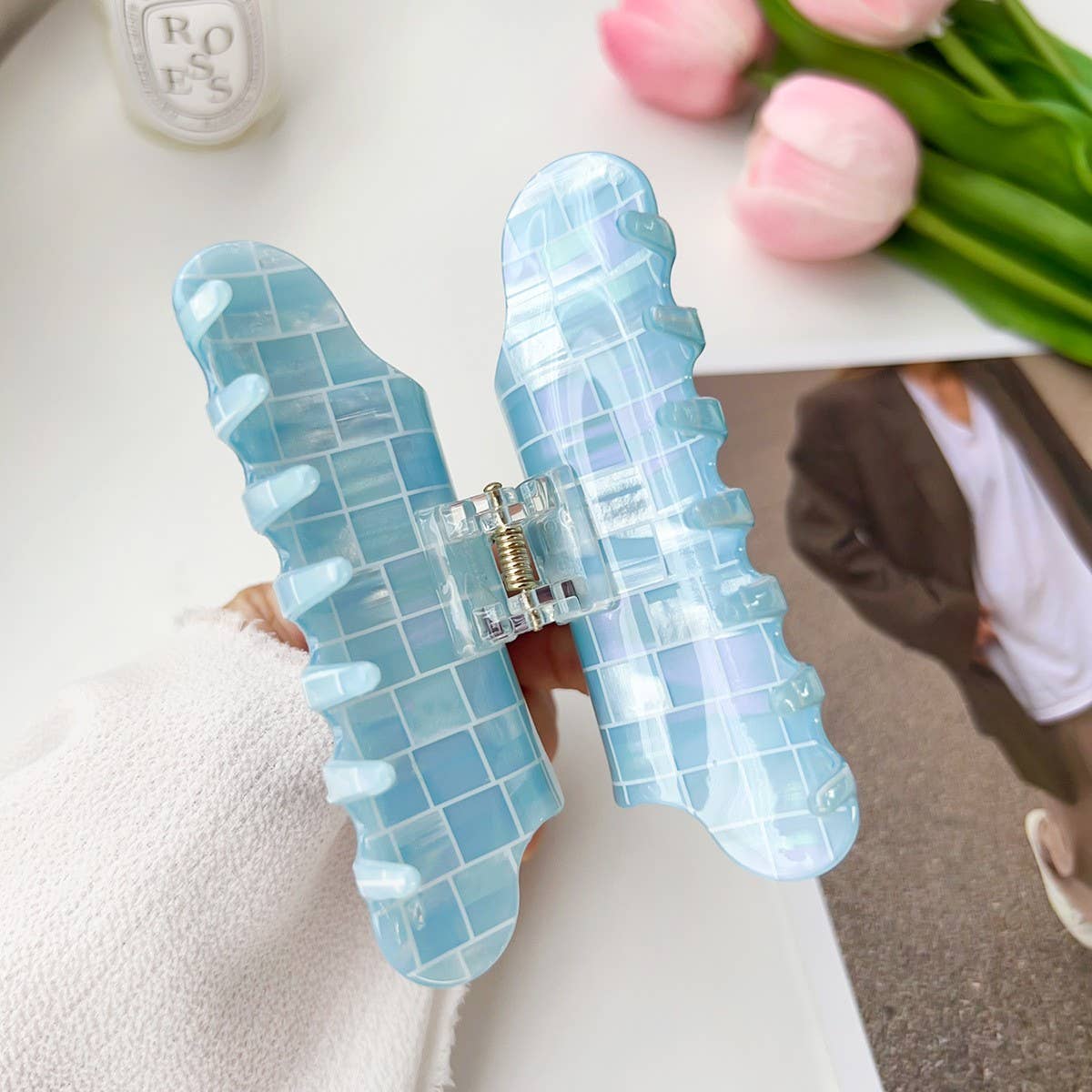Colorful PVC Cloud Hair Claw ? Chic & Versatile