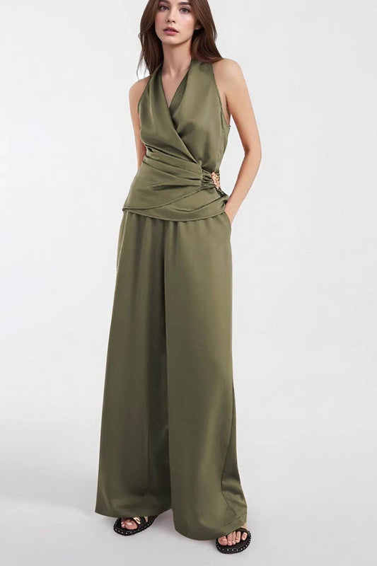 CWSTB2151_SLEEVELESS TOP & HIGH-WAIST WIDE-LEG PANTS SET