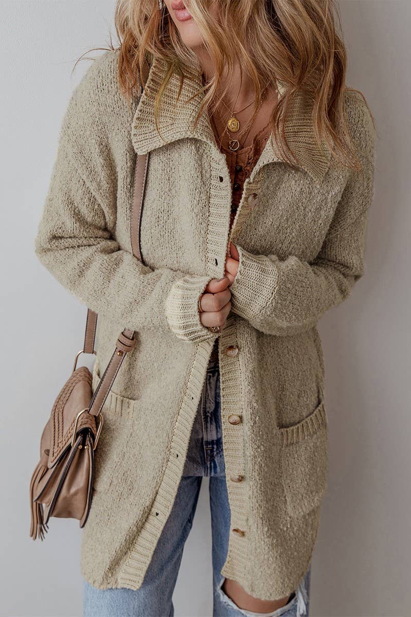 CWOCAL00708_CASUAL OVERSIZED DROP SHOULDER KNIT CARDIGAN