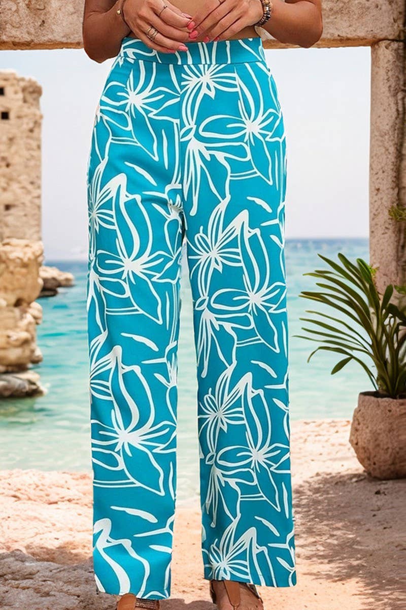 CWBLP0762_CASUAL PRINTED STRAIGHT TROUSERS