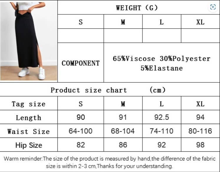 CWBLS0321_SOLID COLOR HIGH WAIST DRAPED SLIT MAXI SKIRT