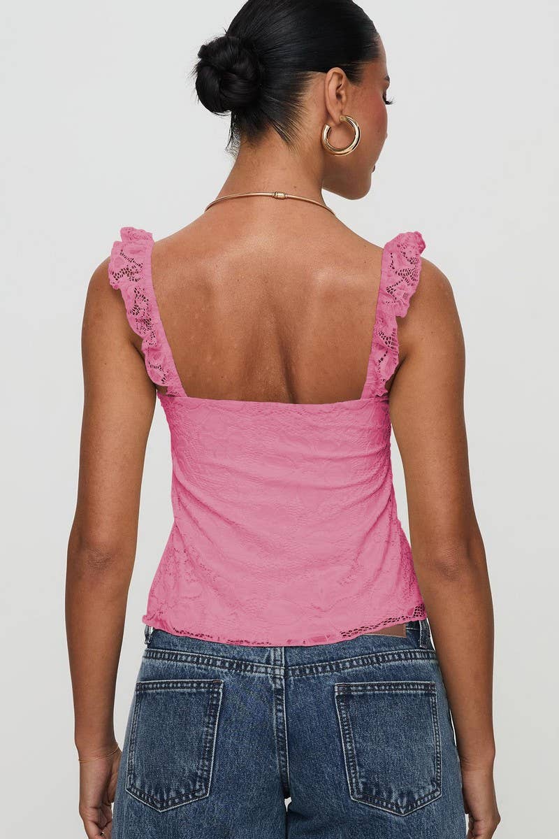 CWTTK0934_SOLID COLOR SEXY LACE PANEL CAMI TOP