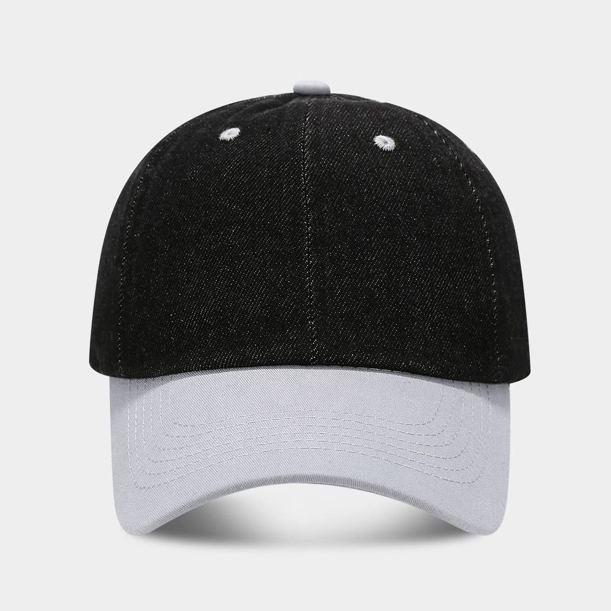 Trendy Soft Brim Baseball Cap - Denim Patchwork Hat CWAH2025