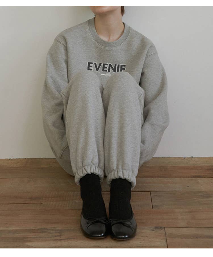 Fleece sweatshirt tight-fitting sweatpants set
