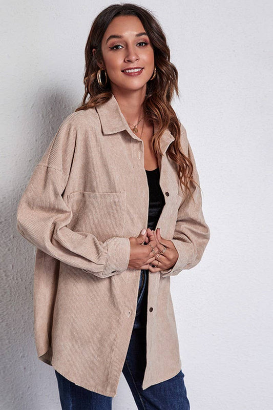 CWOCO1169_LOOSE CORDUROY SHIRT MID-LENGTH THIN JACKET