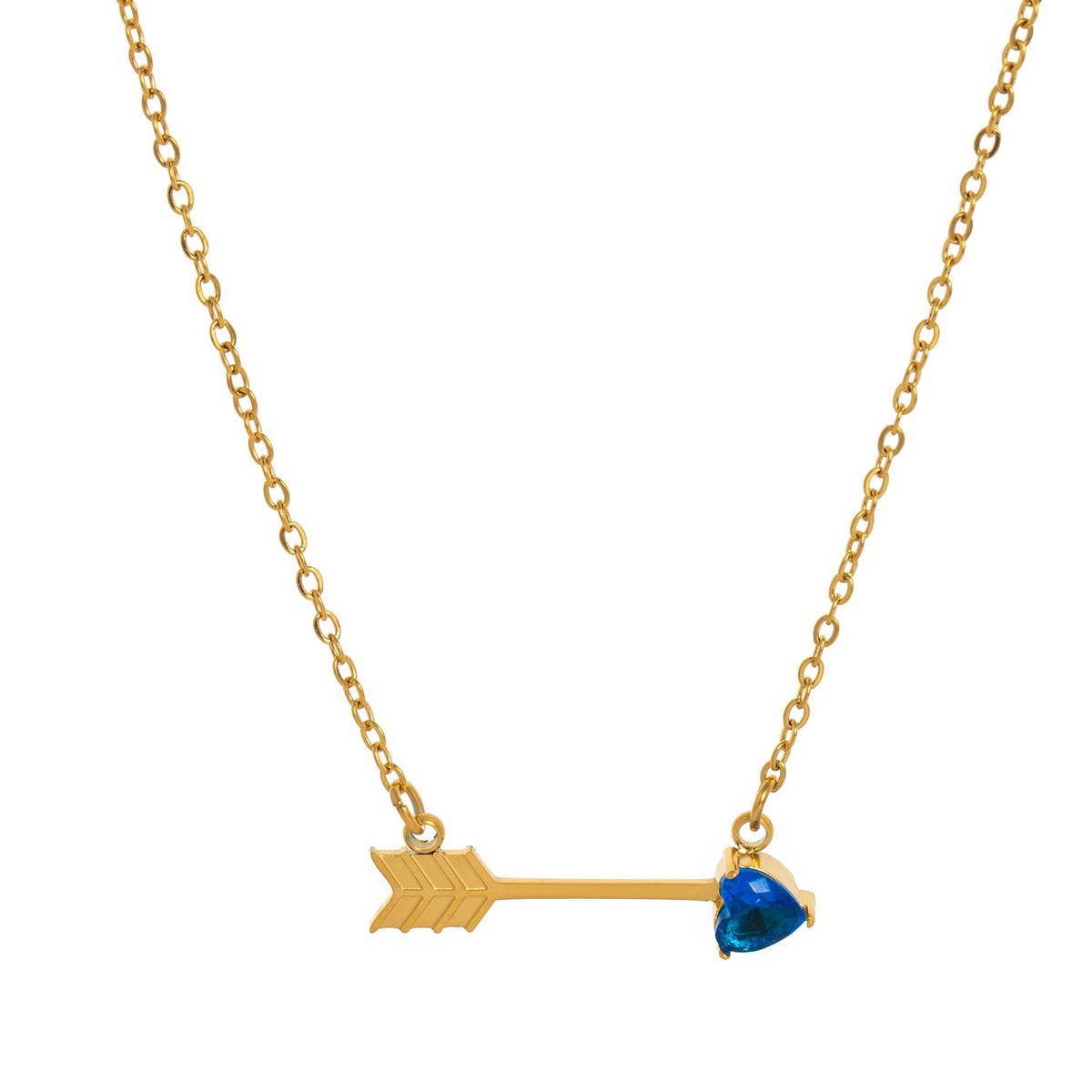 Colorful creative heart-piercing pendant necklace