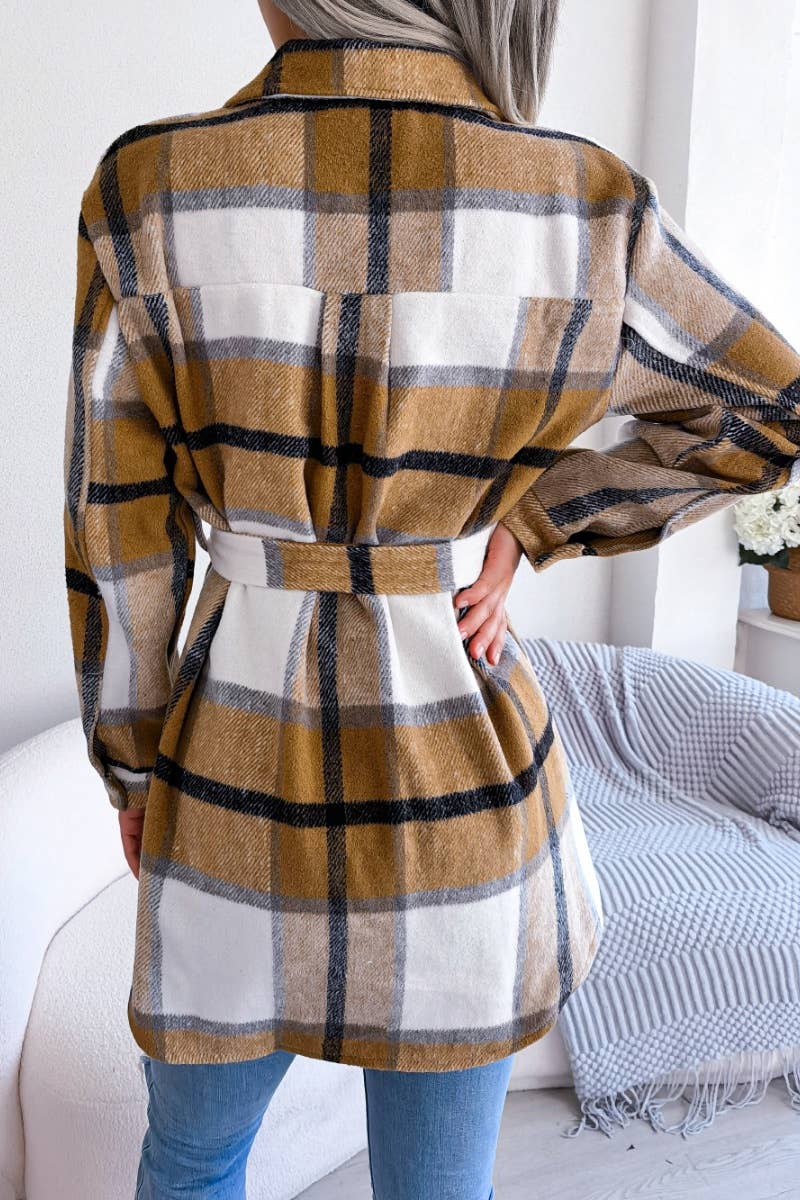 CWOCO0321_PADDED WOOL LONG-SLEEVED PLAID STRAP JACKET