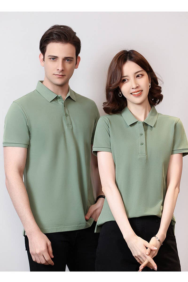 CWTBLS02452_SOLID COLOR POLO SHIRT WOMEN - MULTIPLE COLORS