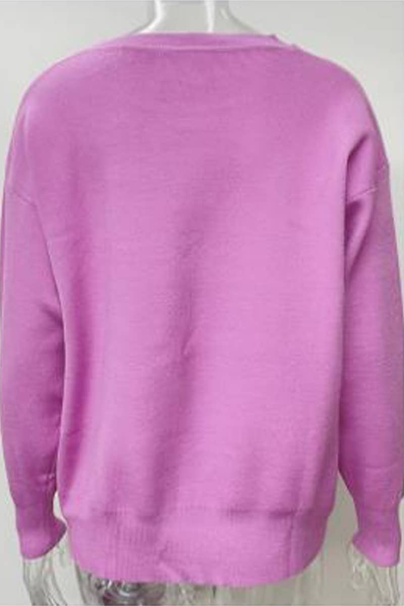 BROKEN HEART CREW-NECK LONG-SLEEVED SWEATER