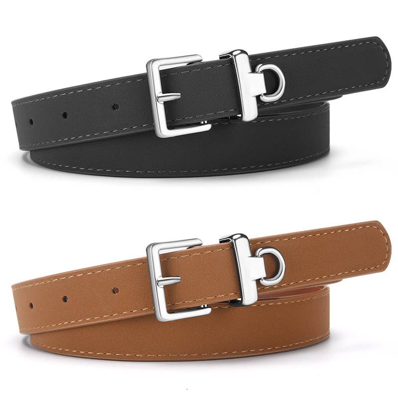 High-end pu matte velvet versatile and retro belt