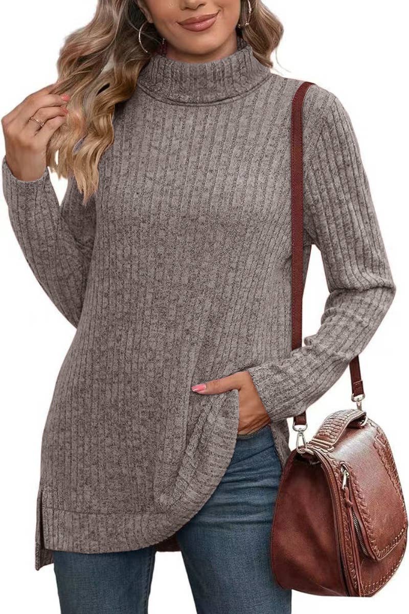 CWOSWL6444_WINTER TURTLENECK SWEATER WITH LONG SLEEVES
