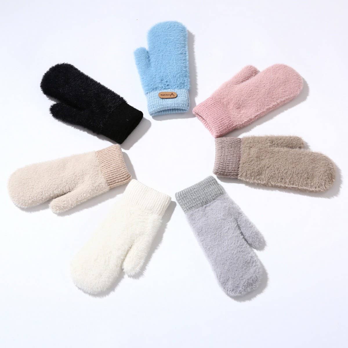 WINTER PLUS VELVET THICK WOOL KNITTED GLOVES_CWAG0255