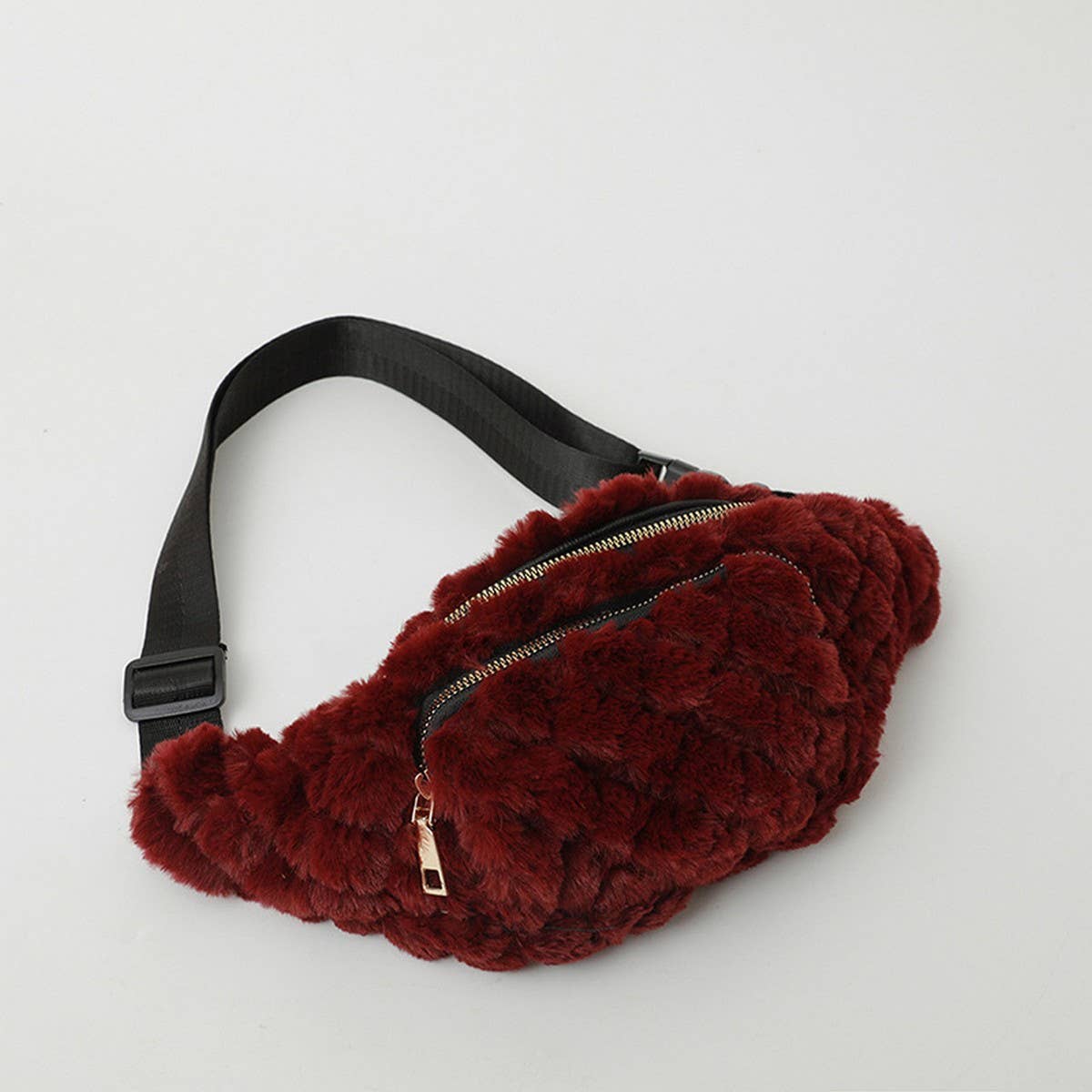 Plush Chest Bag Women Small Shoulder Crossbody_CUAB00604