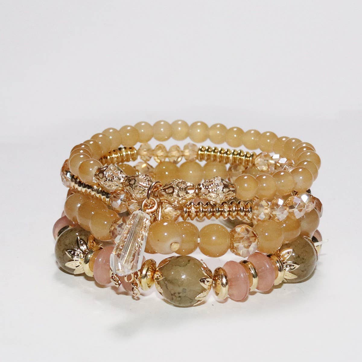 MULTI-LAYERED CRYSTAL BRACELET EXOTIC SET