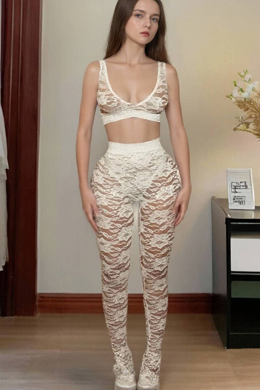 CWSS1287_SEXY BRA-STRAP LACE SUSPENDER TROUSERS SUIT