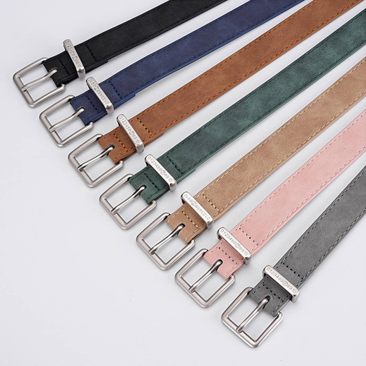 FROSTED NEEDLE BUCKLE WOMEN'S DENIM BELT