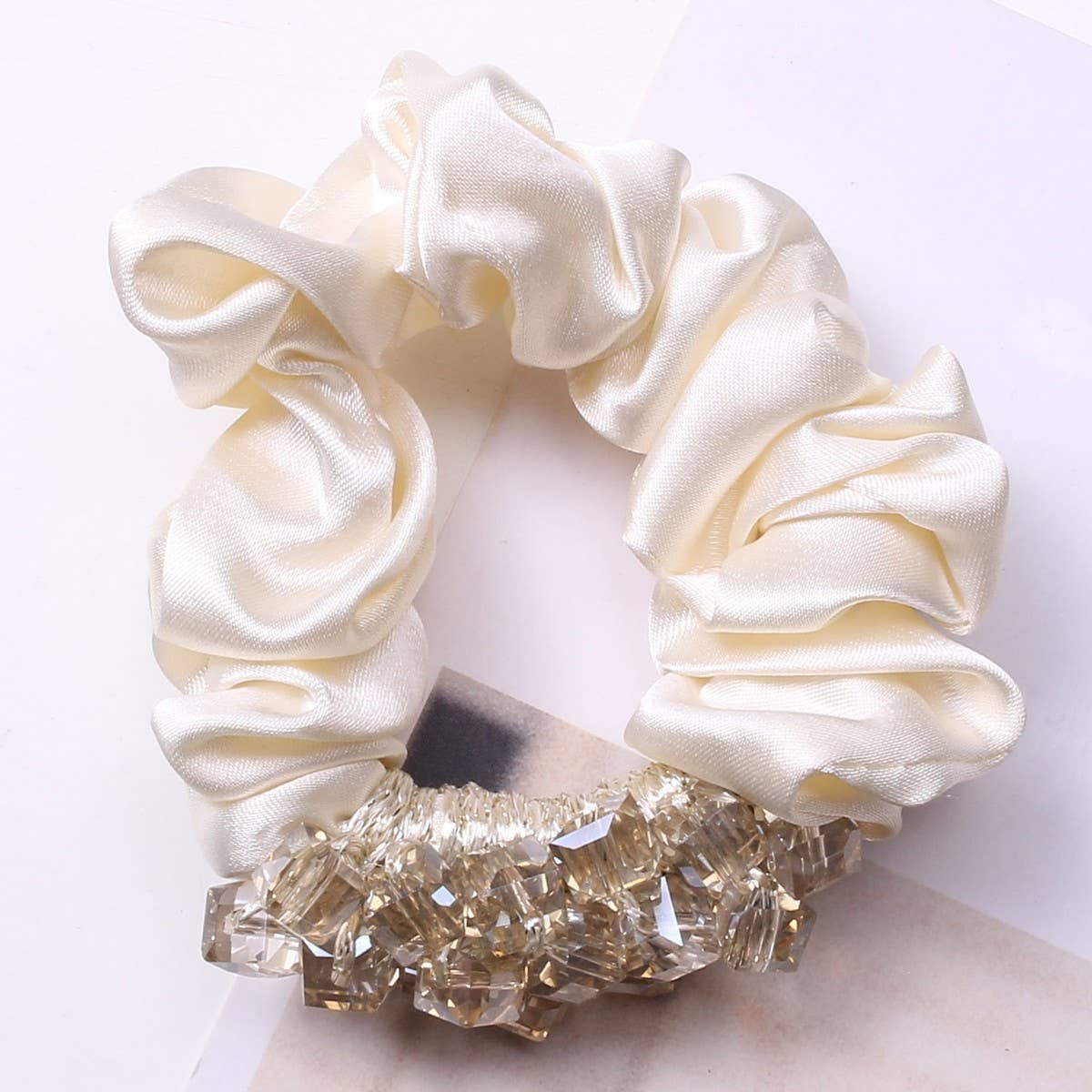 Elegant Crystal Scrunchie Fashion Hair Tie