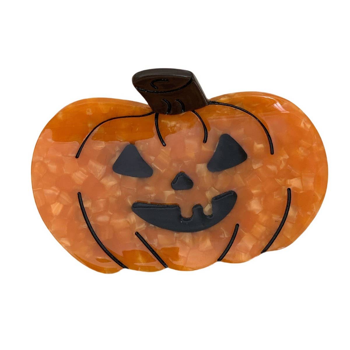 CWAHA07705_HALLOWEEN PUMPKIN GHOST CLAW HAIR CLIP