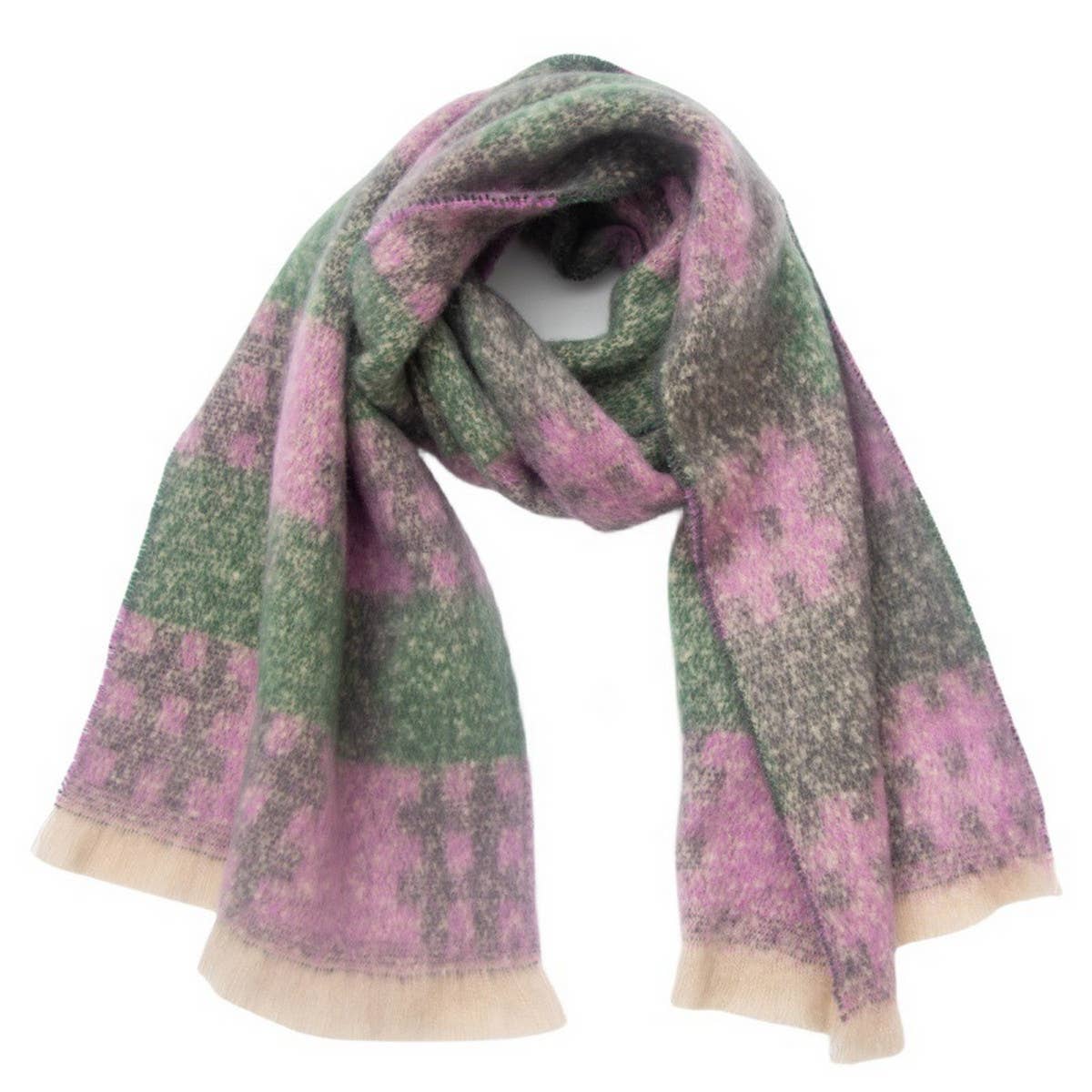 Circle Yarn Jacquard Scarf ? Unisex Winter Wrap