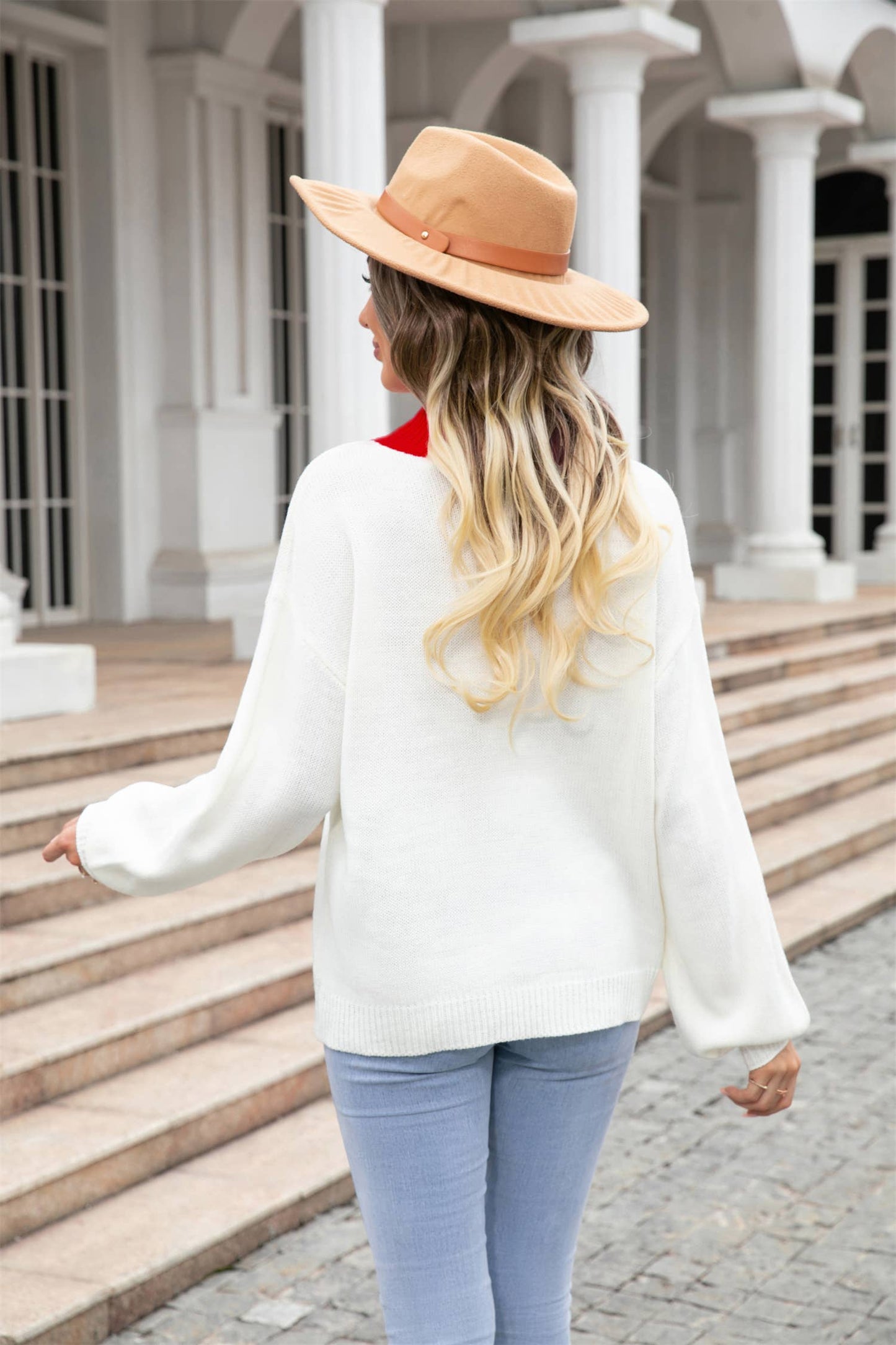 BIG LOVE VALENTINE'S DAY CREW-NECK KNIT PULLOVER