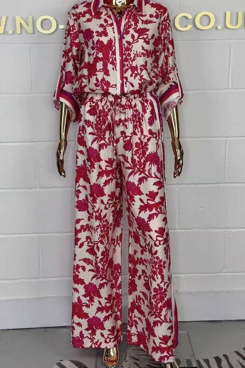 CWSTB2013_FLORAL BUTTON UP SHIRT AND SHORTS SET