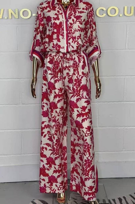 CWSTB2013_FLORAL BUTTON UP SHIRT AND SHORTS SET