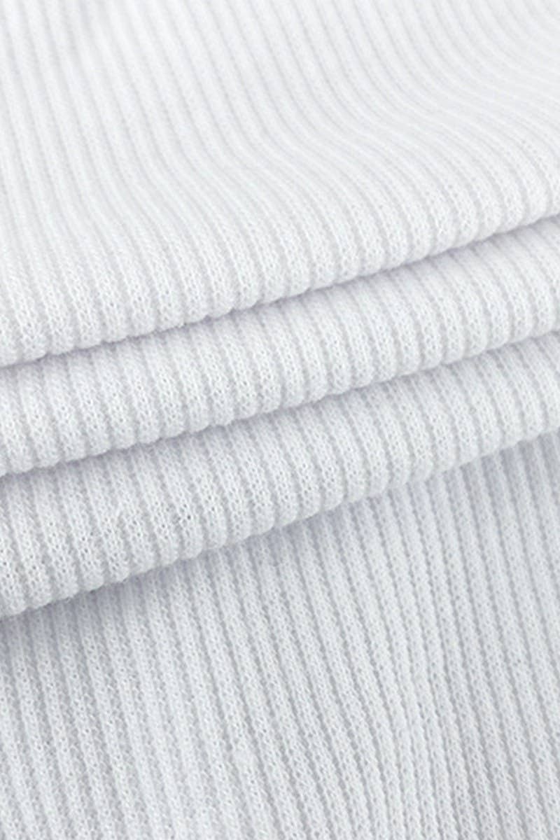 CWTBLL3778_RIBBED DRAWSTRING LONG SLEEVE T-SHIRT CROPPED TOP