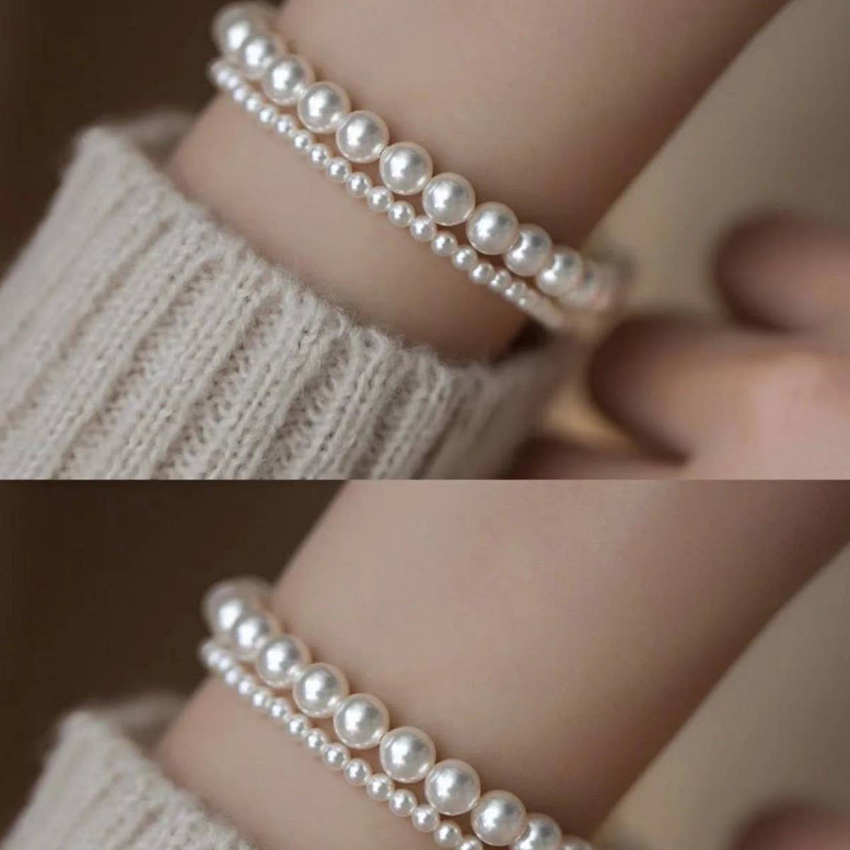 ROUND PEARL SIMPLE DESIGN FASHION BRACELET