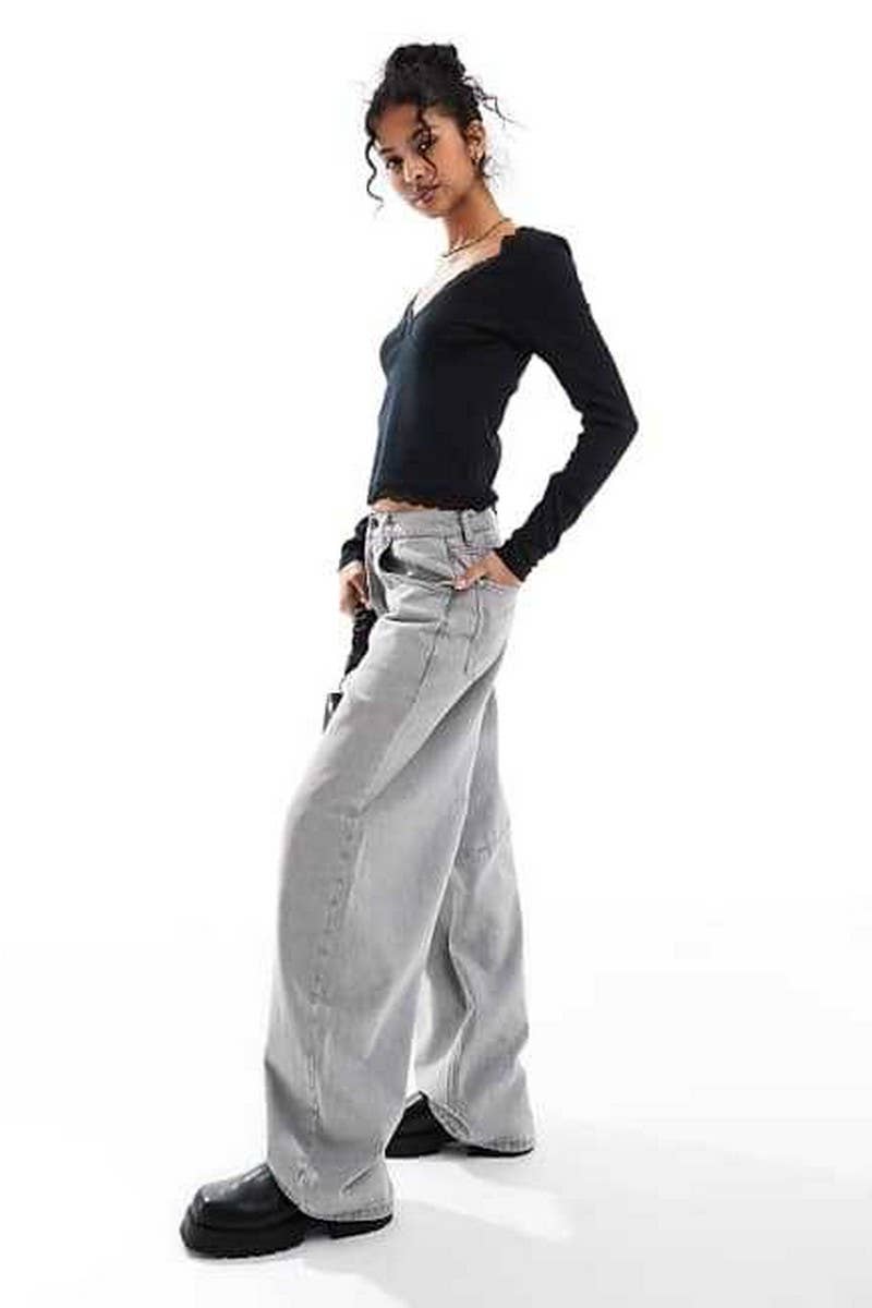 CWTBLL3958_SOLID SLIM FIT LONG SLEEVE LACE CROP TOP