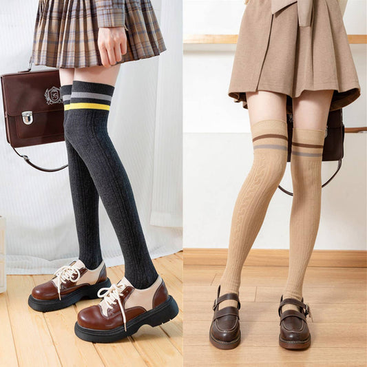 2024 NEW ALL-MATCH STRIPED KNEE-HIGH SOCKS_CWMS0654