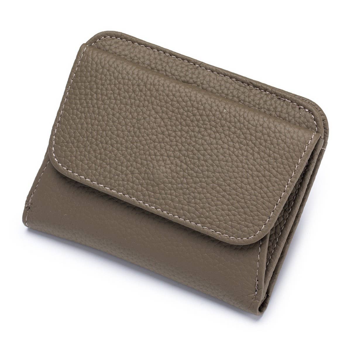 FASHIONABLE SHORT GENUINE MINI LEATHER WALLET_CWAB3775