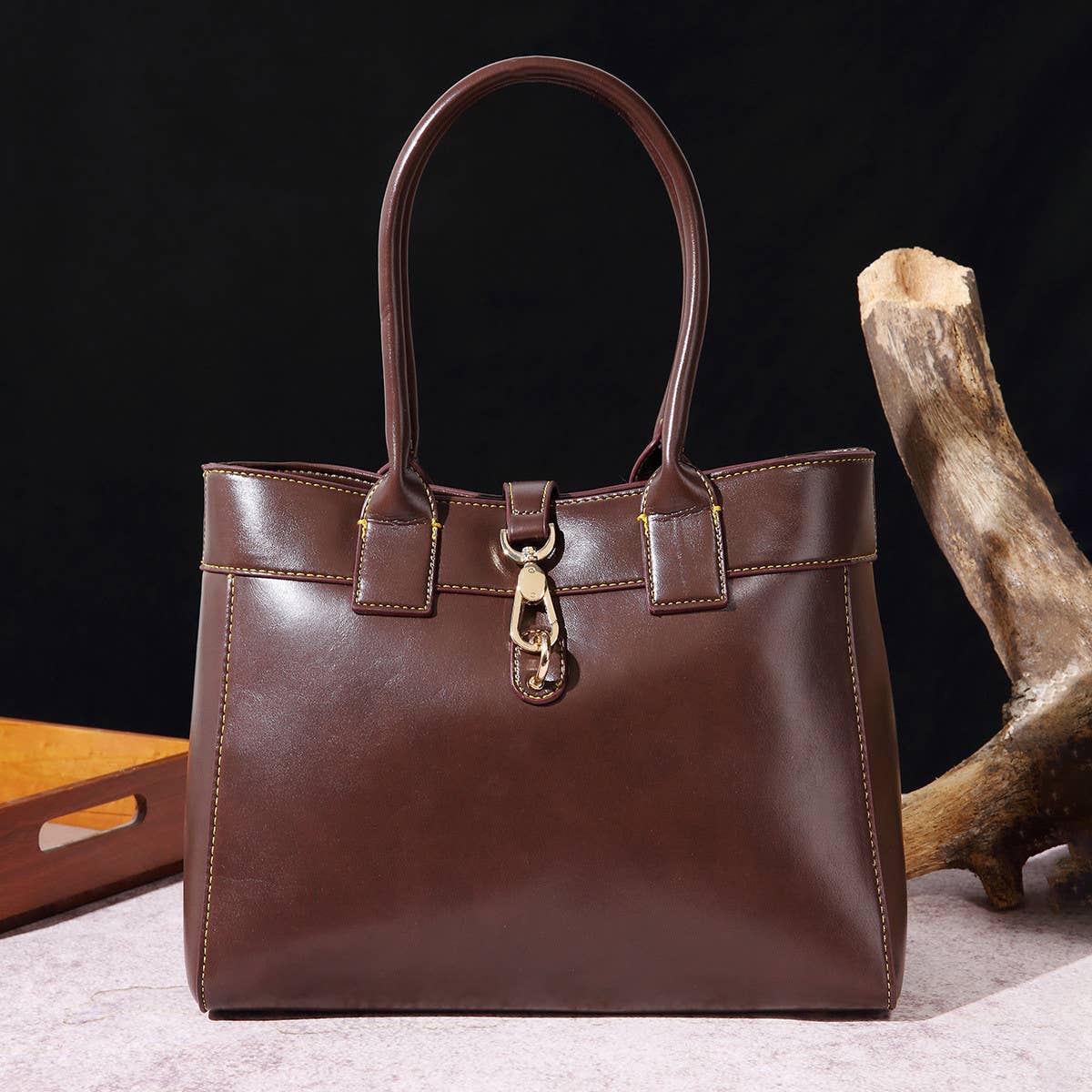 RETRO WAX LARGE-CAPACITY SHOULDER BAG_CWAB0922
