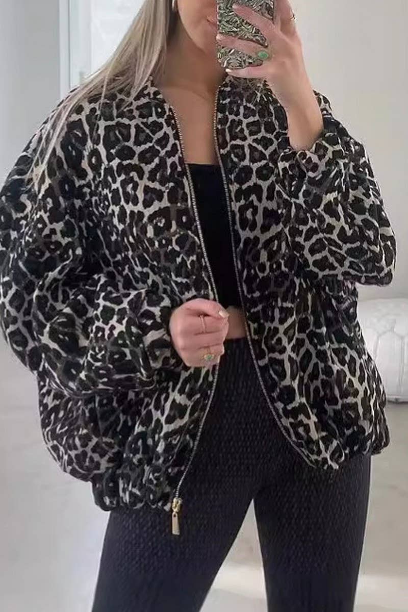 CWOCO0971_LEOPARD PRINT LOOSE CASUAL JACKET