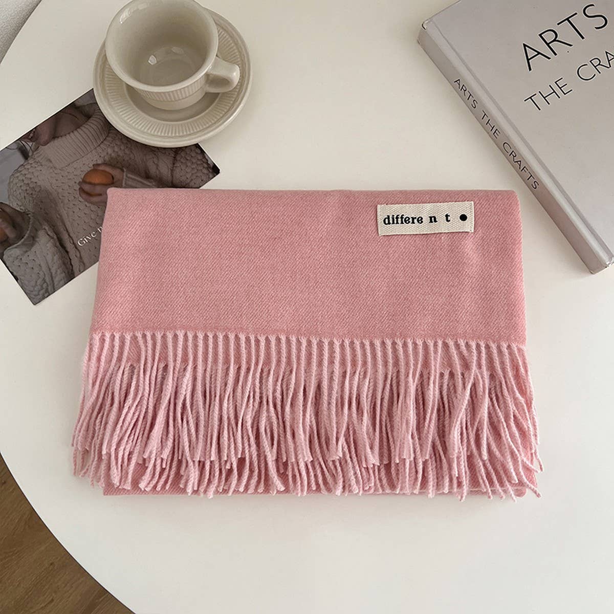 Solid Color Faux Cashmere Scarf - Wrap for Couples_CWASC1499